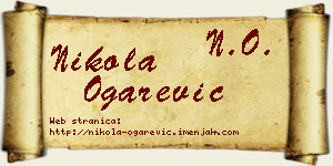 Nikola Ogarević vizit kartica